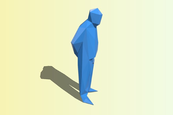 Umarell low poly | 3d print model