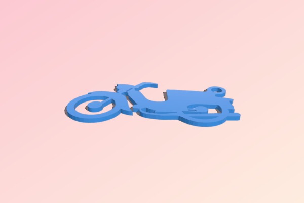 Moped Keychain | 3d print model