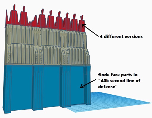 line of defense - tripple parts | 3d print model