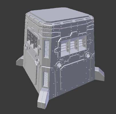 Sci-fi fortress | 3d print model