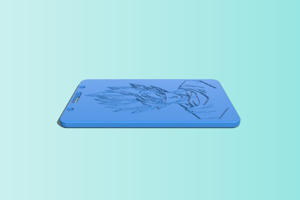Badge holder Goku Saiyan | 3d print model