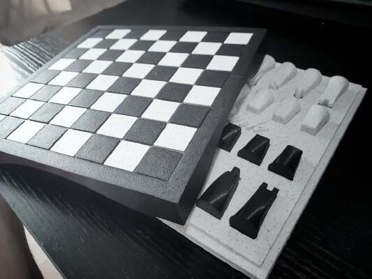 Chess Set ( Board _ Pieces _ Box ) | 3d print model
