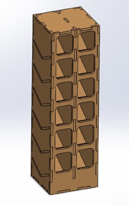 Laser Cut Small Nut Bolt Rack | 3d print model