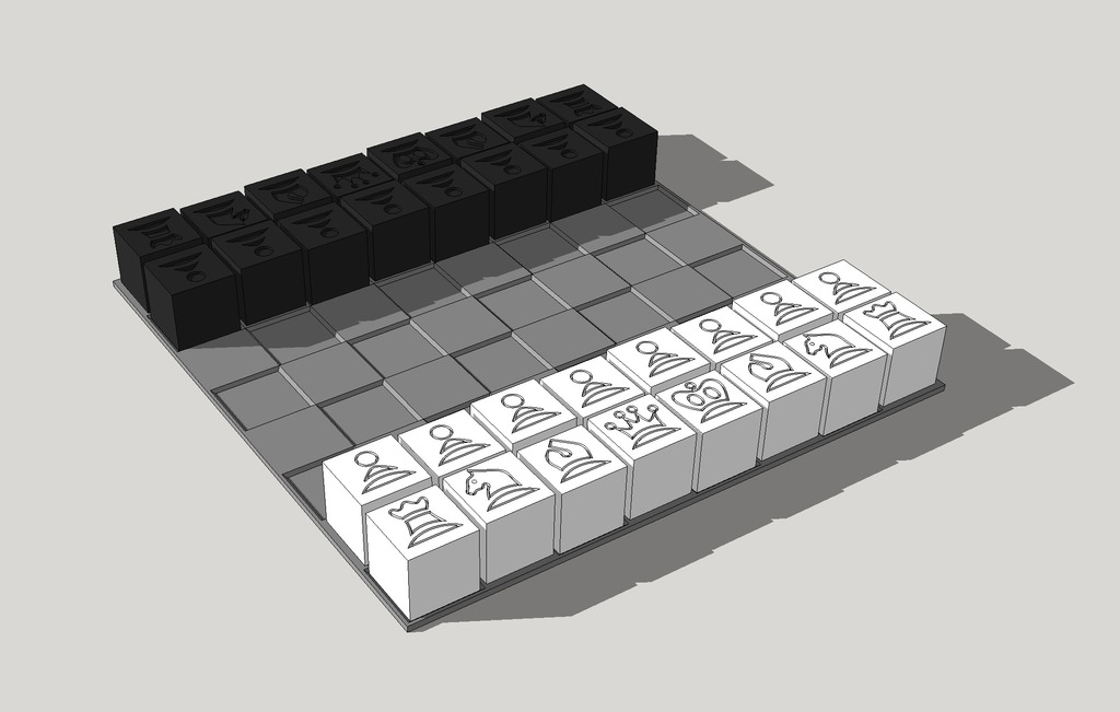 Chess 20mm hollow calibration cubes