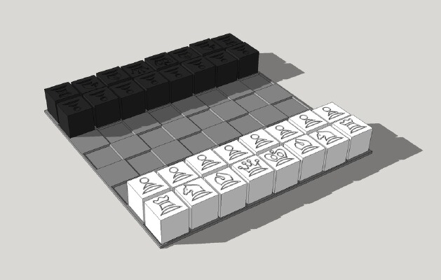 Chess 20mm hollow calibration cubes | 3d print model