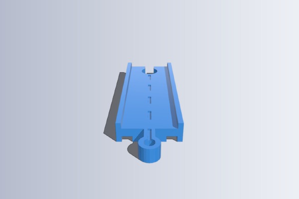 100mm Straight Track with Road | 3d print model