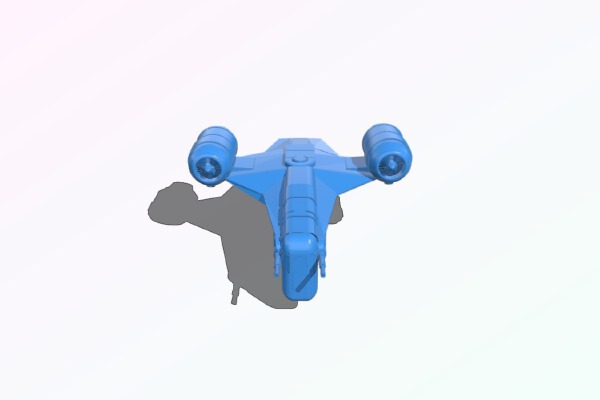 The Mandalorian RazorCrest_X-Wing scale | 3d print model
