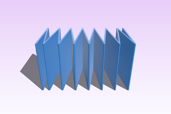 My Customized Accordion folded  spring | 3d print model