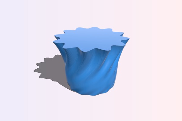 Rippled Organic Vase 6 | 3d print model