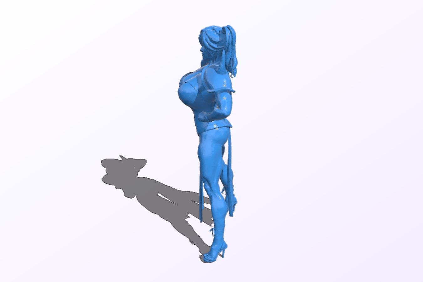 Muscle woman  (low poly)