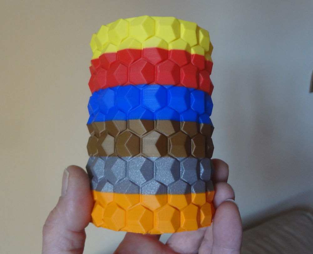 6 colors Honeycomb vase
