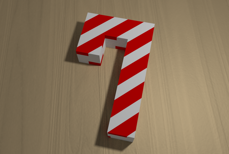 Low Poly Candy Cane