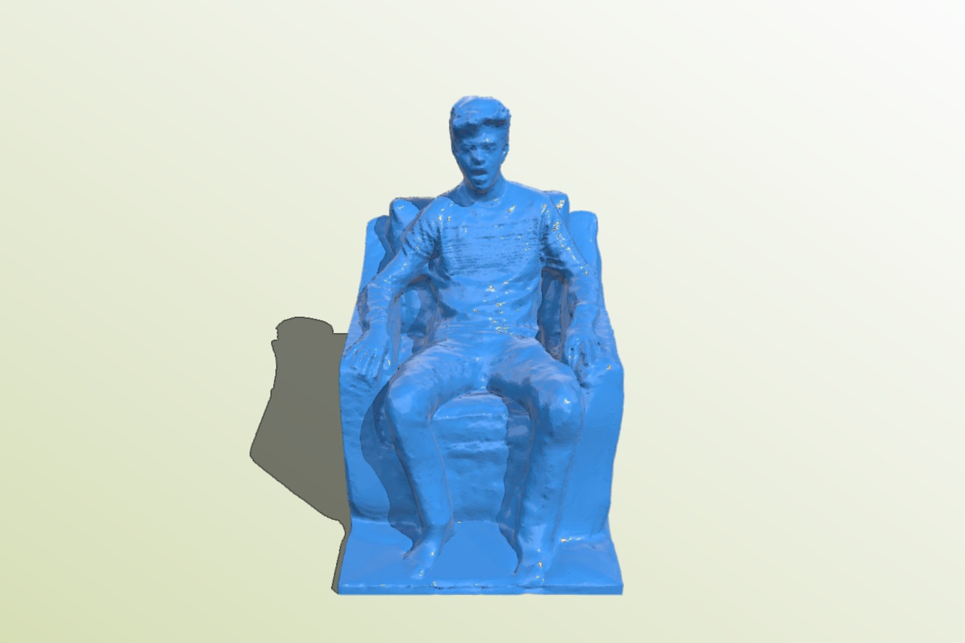 Young man in a chair