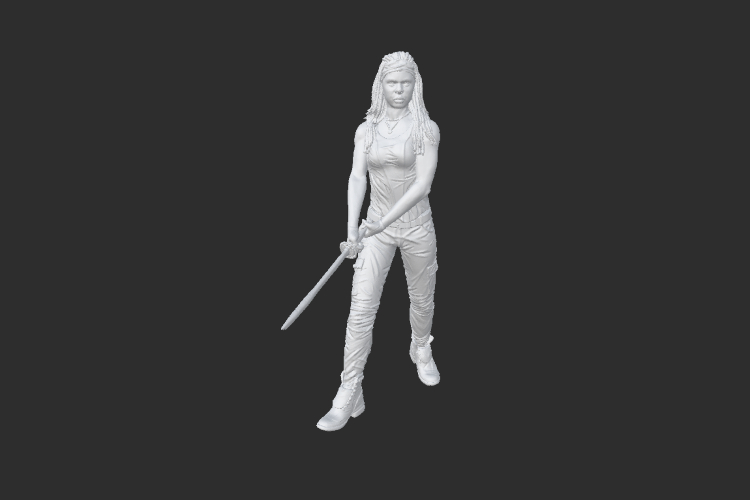 female hunter 3d model