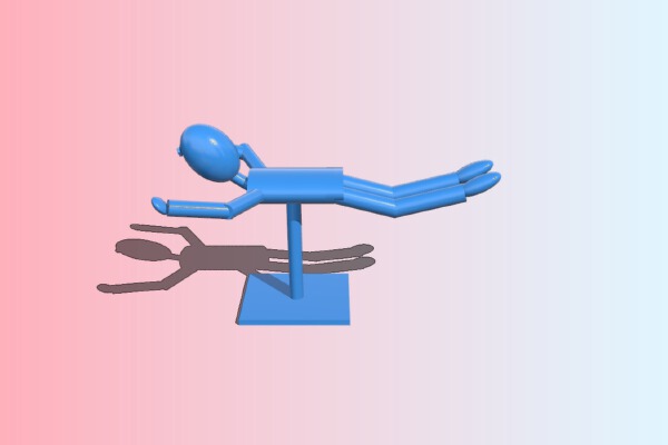 Swimmer Doing Butterfly | 3d print model