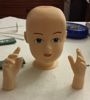 Zisa Dolls head and hands | 3d print model