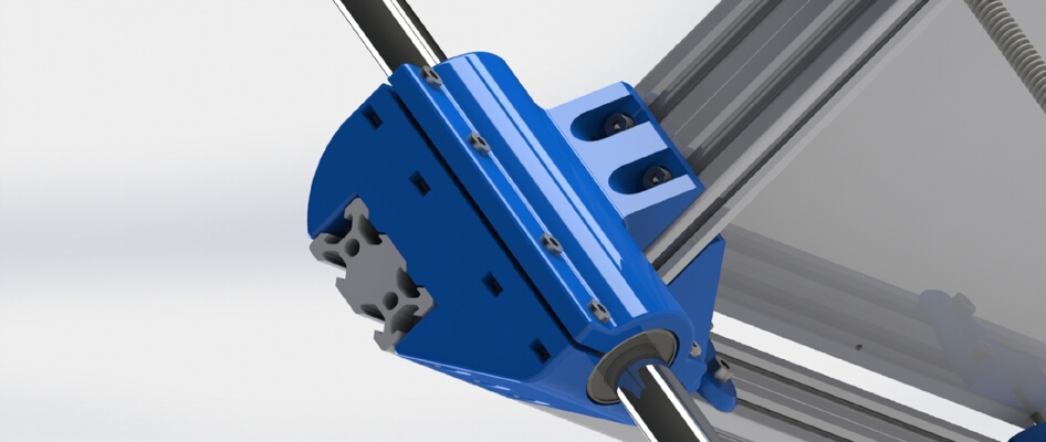 Re-D-Bot 16 mm rod Z axis mod for 2040 on the table V-slot | 3d print model