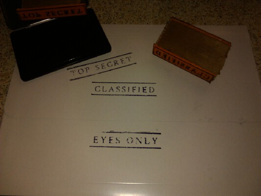 ink stamps - secret agent : top secret, classified, eyes only etc | 3d print model