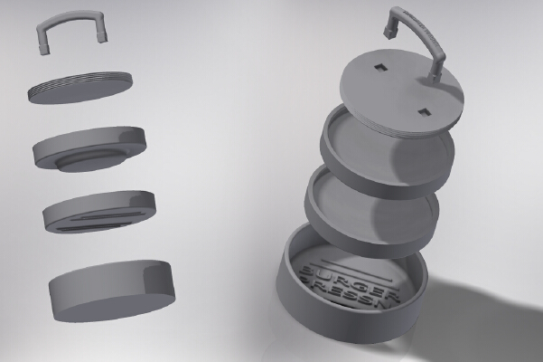 Hamburger press | 3d print model