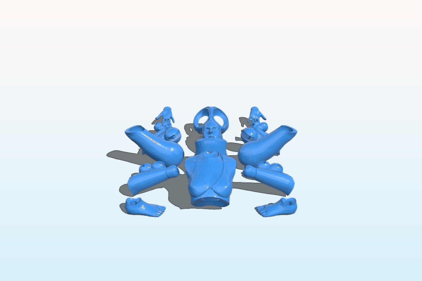 A 6" Prototype Poseable Action figure Files to download and to 3D