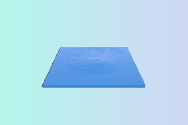 Olympus Mons 1000km Collectible mountain | 3d print model
