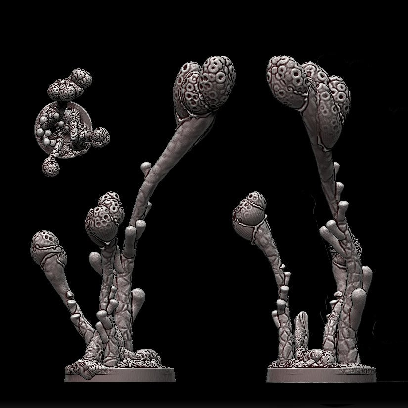 Crater Berries - sci-fi plant miniature