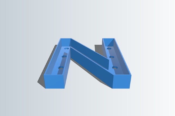 Marquee Letter N | 3d print model