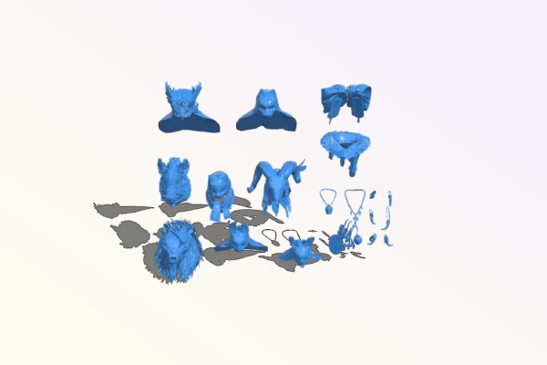 weirdo hats options - gubbins | 3d print model
