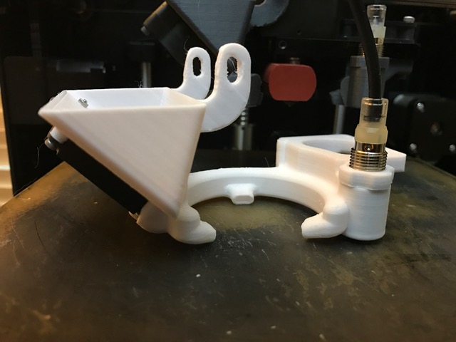 Cooling Fan_Shroud with 4cm Blower and Sensor for Wanhao D6_Ultimate