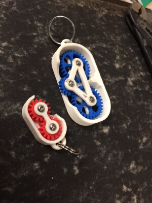 Fidget Gear Keyring Mini | 3d print model