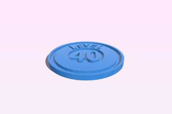 Pokemon go 40 Badge | 3d print model