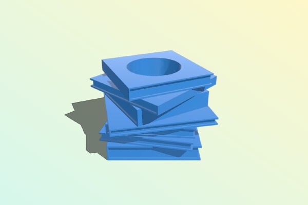 Books stack vase | 3d print model