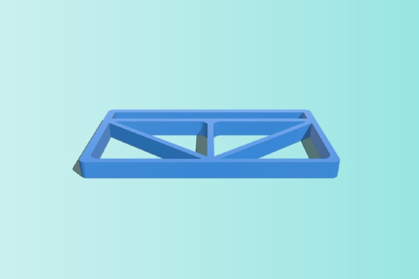 Burhult Monitor Riser Stand - Truss Design | 3d print model