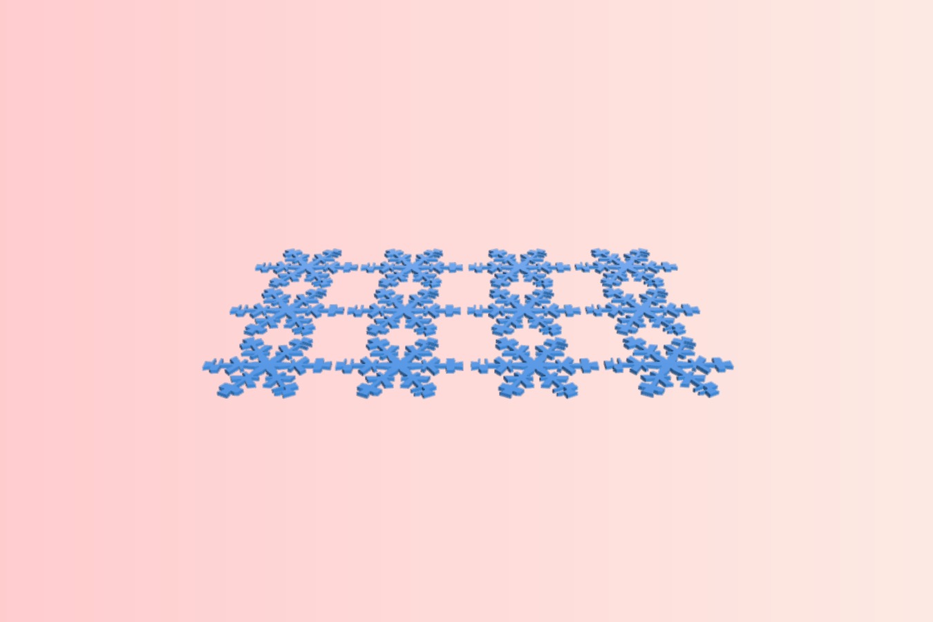 Eight and twelve snowflakes sets