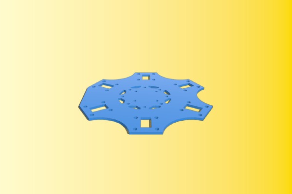 Hexacopter plates for 20*20 pinter, FPV removed. | 3d print model