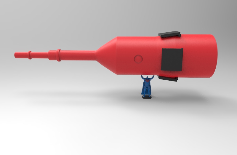 superman holding rocket