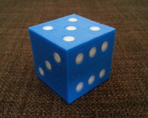 Dual Material Dice | 3d print model