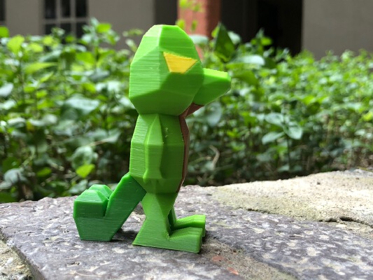Low Poly Treecko - MMU Dual Quadruple extruder | 3d print model