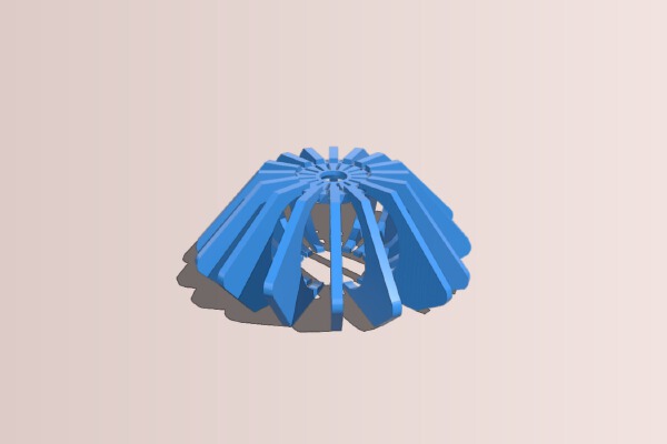 Wave lamp shade | 3d print model
