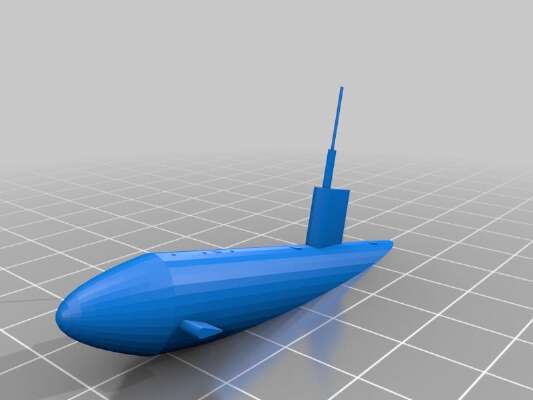 Los Angeles Class Submarine Breaching | 3d print model