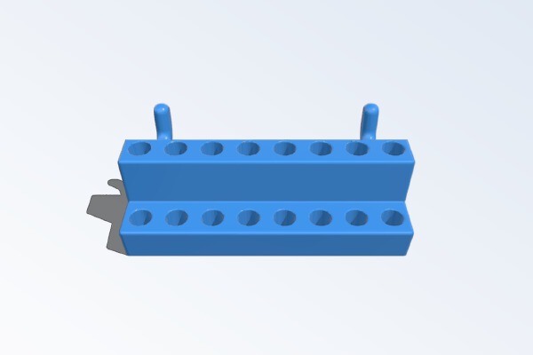 Hex Bit Holder for Metal Pegboard (Wall Control) | 3d print model