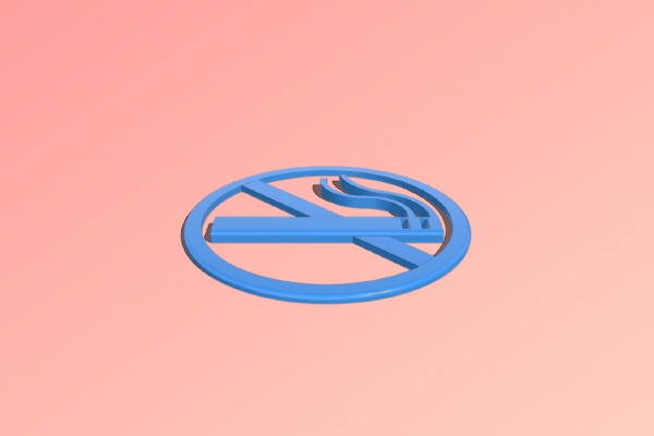 No Smoking! Sign | 3d print model
