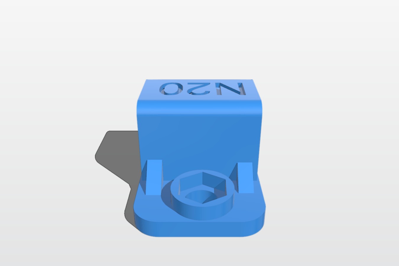 N20 gear motor mount w_nut trap