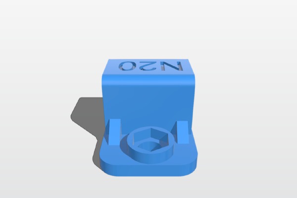 N20 gear motor mount w_nut trap | 3d print model