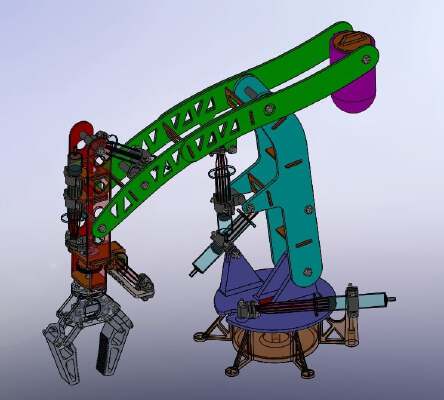 Hydraulic Robot Arm 6-Axis | 3d print model