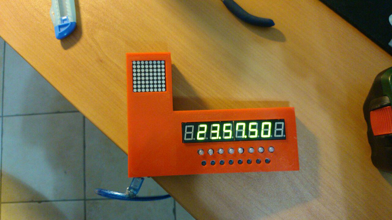 TM1638 + matrix - front