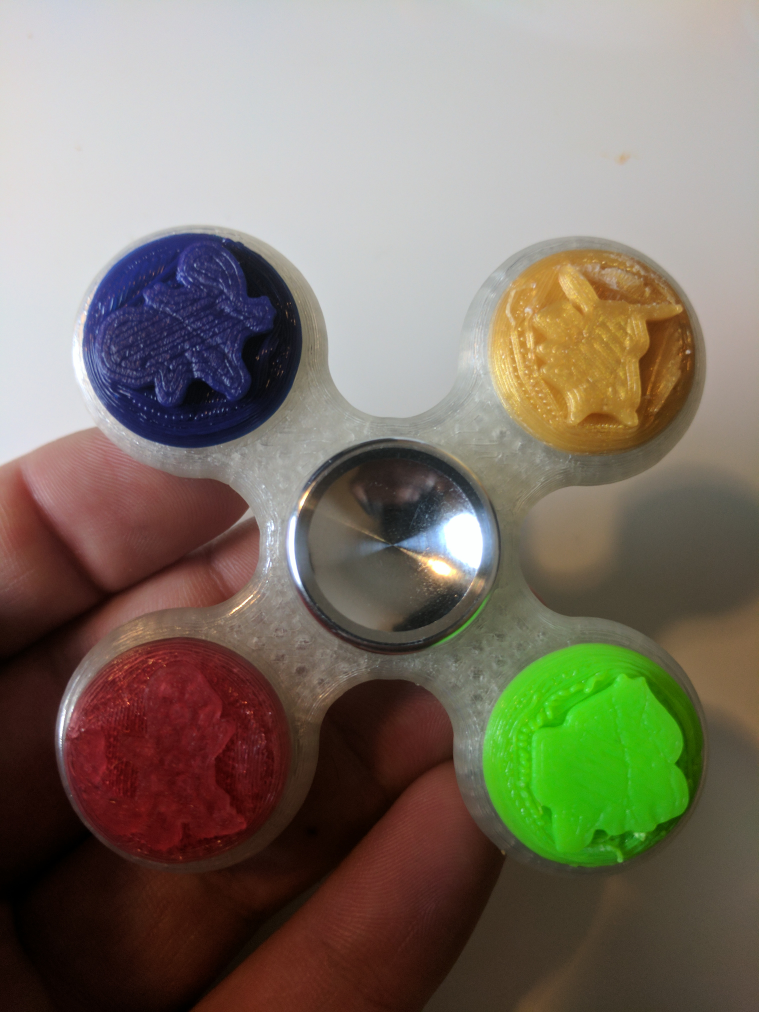 Pokemon Fidget Spinner Caps