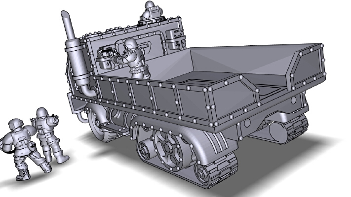 BASIC HALF TRACK CHASSIS "STALLION" | 3d print model