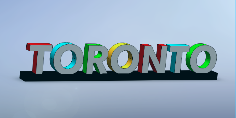 Tiny Toronto Sign (Very Unofficial) | 3d print model