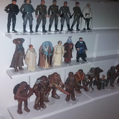 Figure shelves for star wars, gi joe, and other 4" size action figures Kenner hasbro | 3d print model